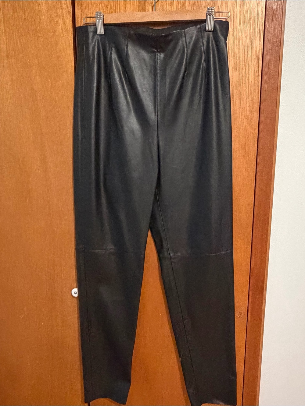 Zara Black Faux Leather Pants - Sleek Tapered Fit